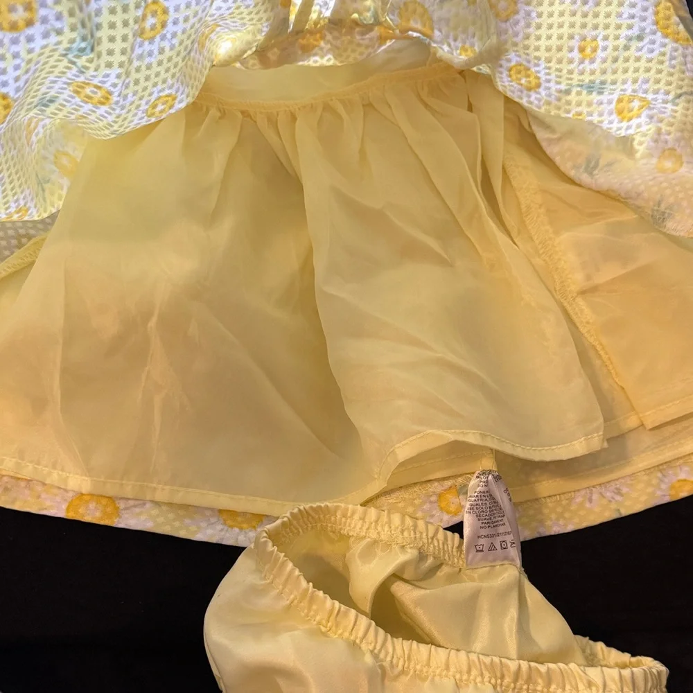 Yellow Floral Dress Set for Kids